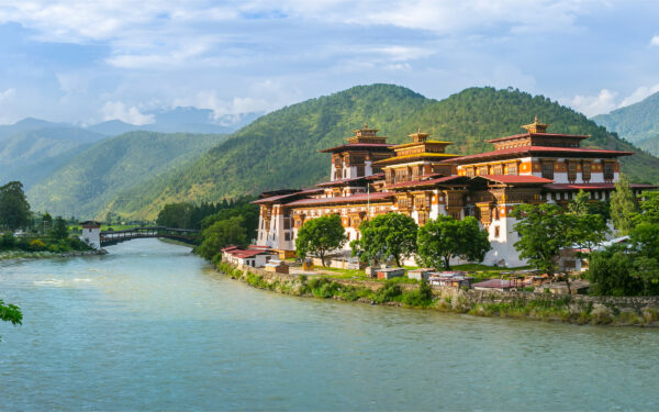 Monastero di Punakha Dzong, uno dei più grandi monasteri dell'Asia, Punakha, Bhutan - 