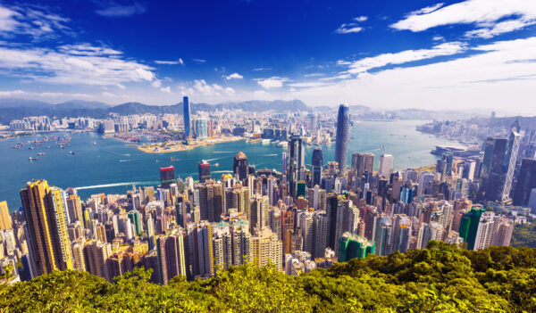 Incredibile,vista,su,Hong,Kong,città,skyline,dal,Victoria