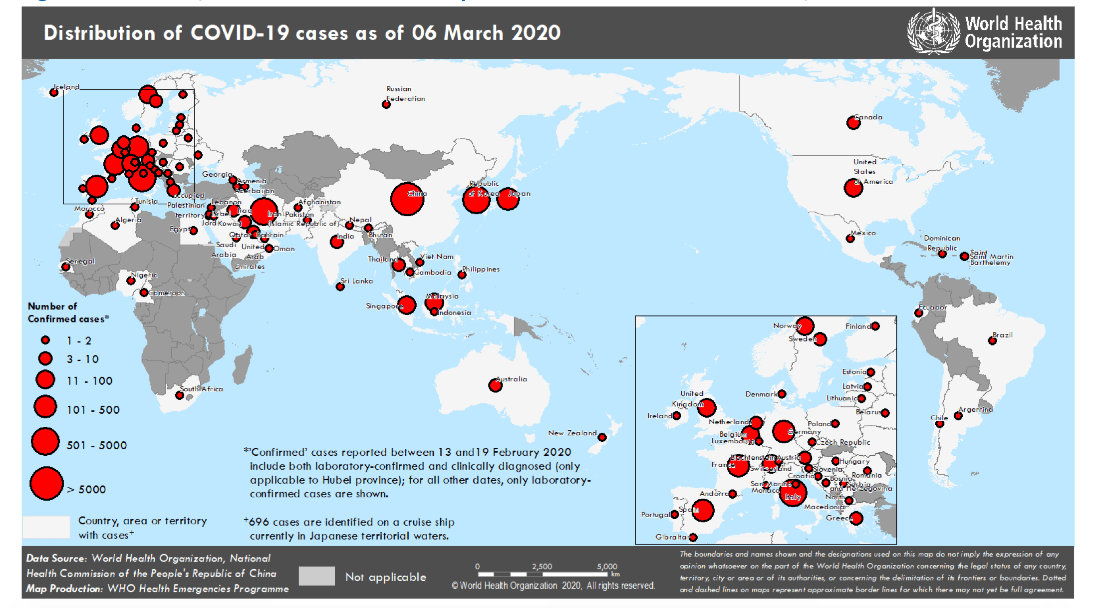 Coronavirus 2019 (COVID-19) – aggiornamento globale – 07 marzo 2020