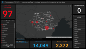 Coronavirus COVID-19 persone in isolamento domiciliare/quarantena in Romania – 14 marzo 2020 – 09.39