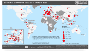 Coronavirus 2019 (COVID-19) – aggiornamento globale – 14 marzo 2020