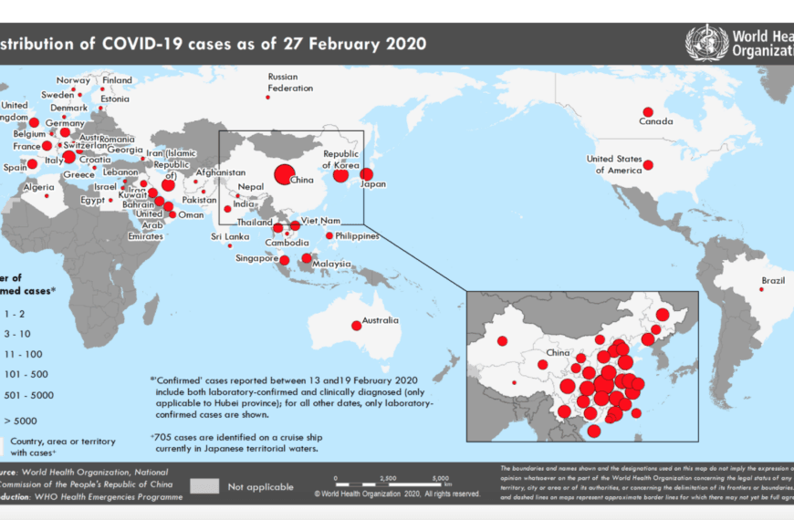 Coronavirus 2019 (COVID-19) – aggiornamento globale – 27 febbraio 2020